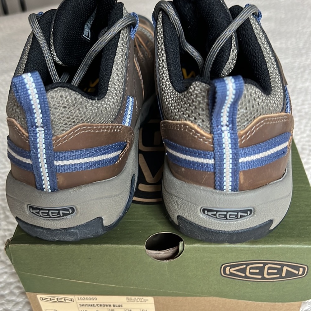 Keen Steens Vent Low Hiking Shoe Brown Leather Womens 8 - Picture 3 of 9